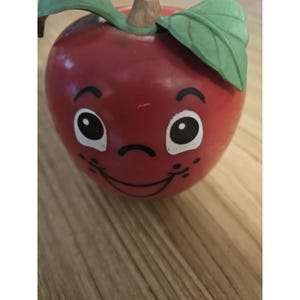 Vintage Fisher Price Magic Apple Chime Musical 1972 Short Stem Toy