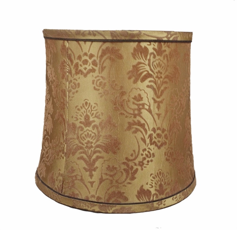 Vintage Velvet Damask Silk Lamp Shade 8 X 9 Image 0