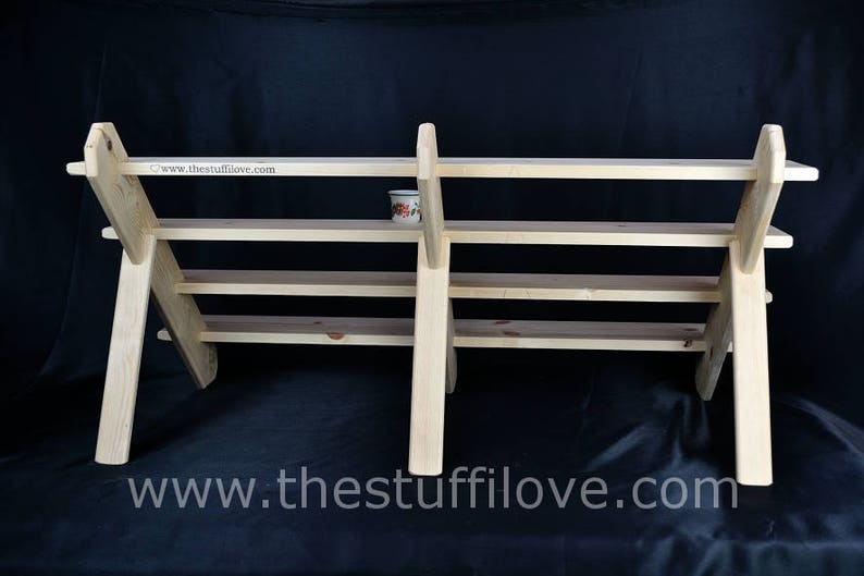 100cm39.5 Collapsible Display StandShelves For Craft And Trade Shows Or Shops. 4 Shelf 1 Meter Wide
