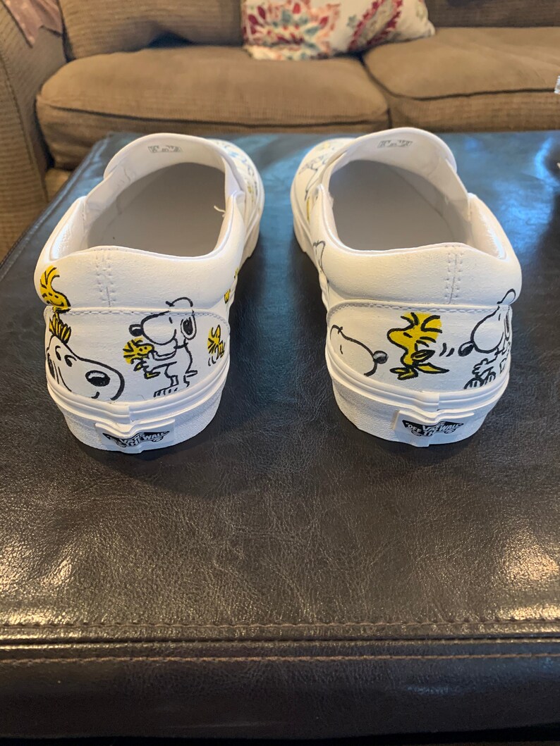 Snoopy Woodstock Comic Hand Painted Shoes | Etsy