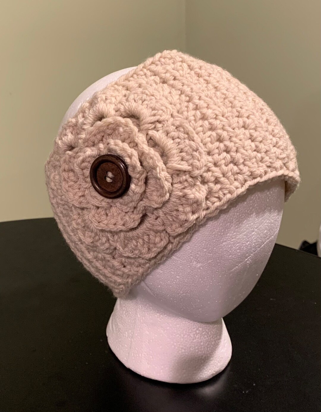 Women's Winter Headband With Flower Multiple Colors Etsy