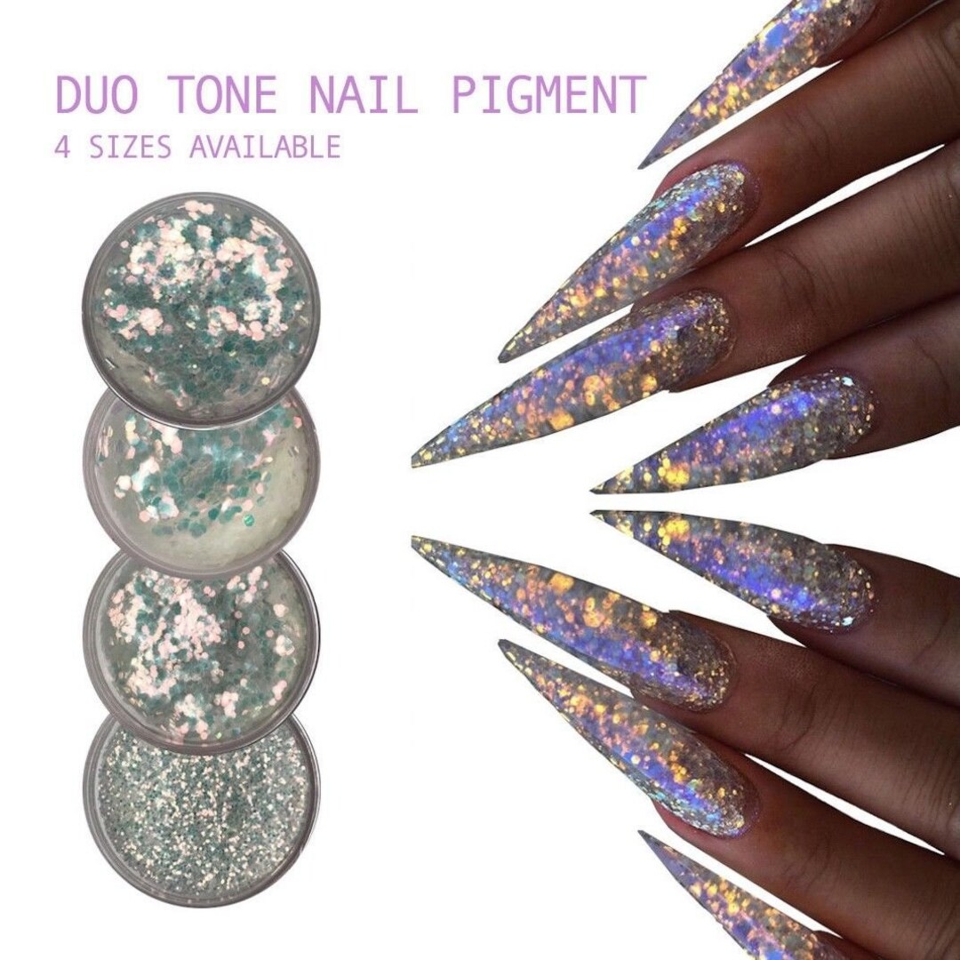 Mermaid Effect Fine Glitter Pigment Iridescent Nail Art Powder - Etsy