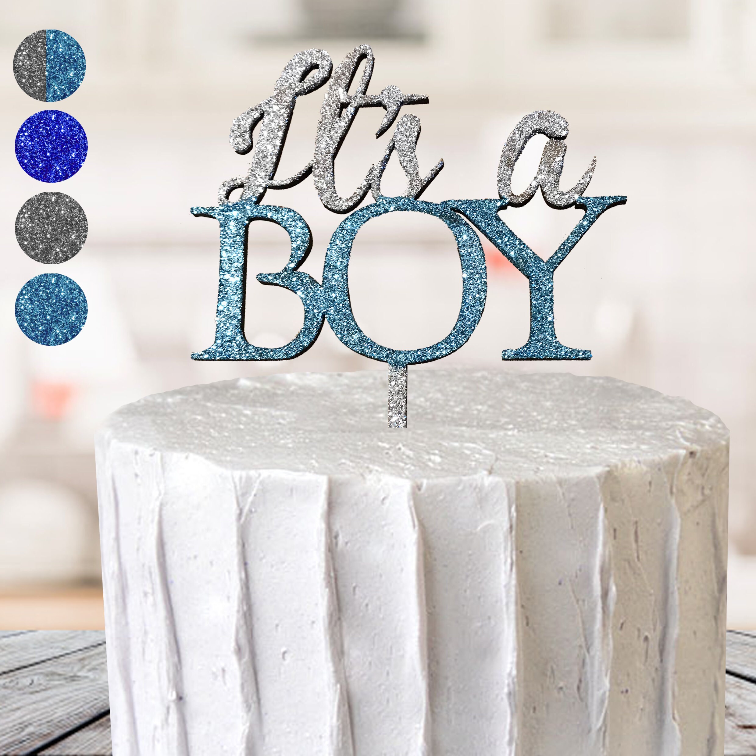 Topper cakes birthday parties Pretty decoration with customizable first name silverblue
