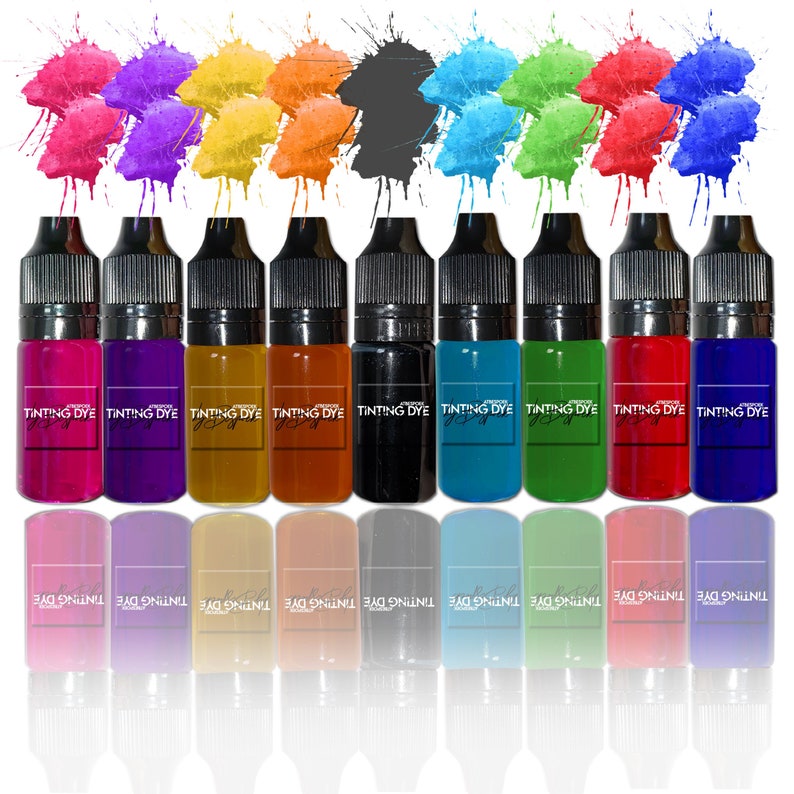 X9 Set Epoxy Resin Alcohol Inks Dye Pigments Colourant Art Etsy UK