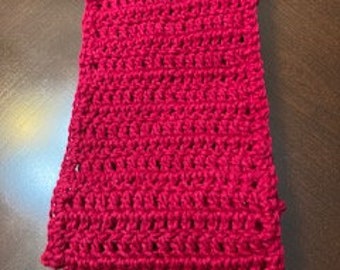 Red Crochet Scarf