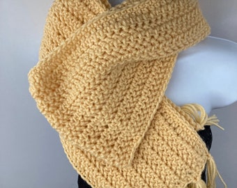 Yellow Crochet Scarf