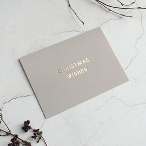 Luxe goudfolie kerstkaart - kerstwensen