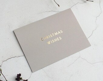 Luxury Gold Foil Christmas Card - Christmas Wishes