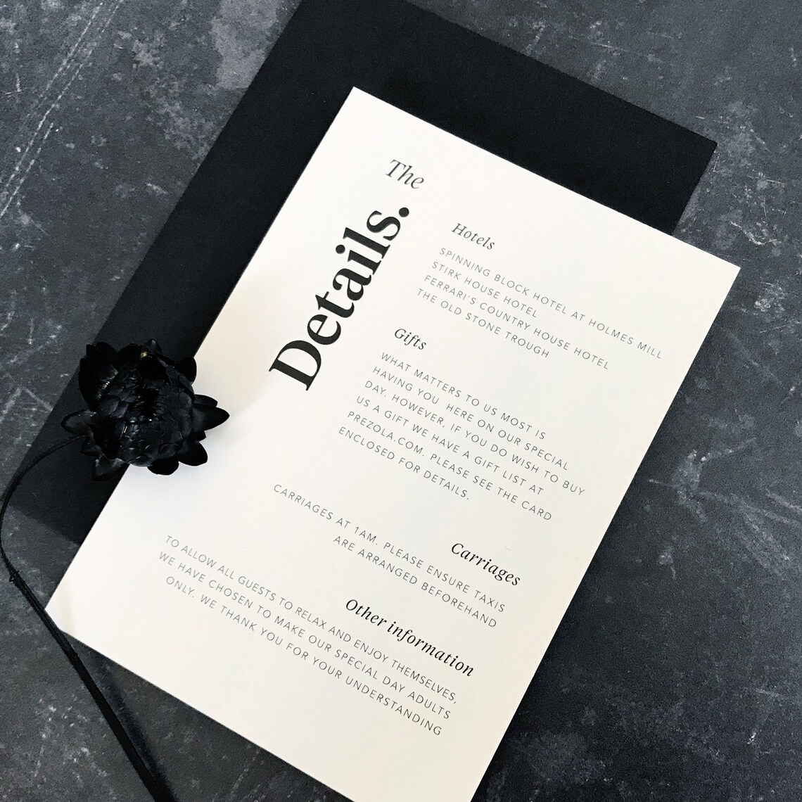 Duly Noted Text Duly Noted SAMPLE Wedding Invitation - Modern, Bold, Typography ...