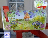 Mailbox OR.Viol.1, Rural Mailbox, Decorative Mailbox, Unique Mailbox, Personalize, Violets, Hummingbird, Garden Tool Box