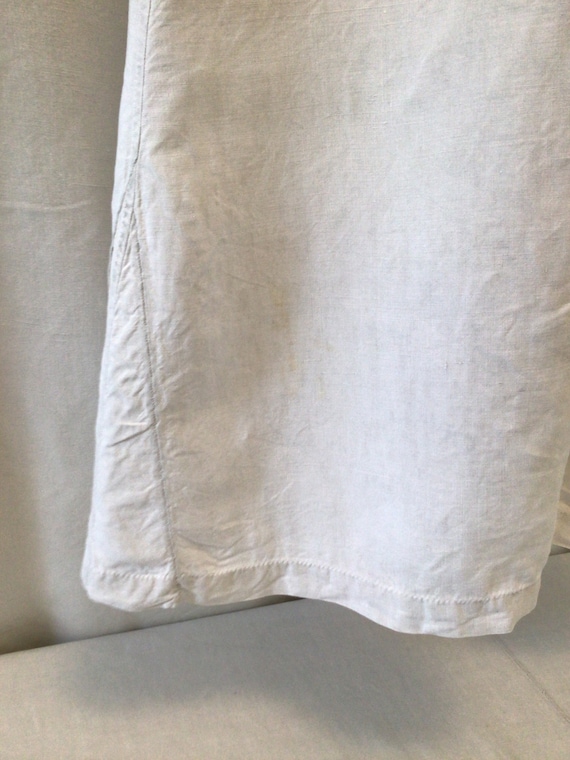 Lovely antique  French linen  night dressing gown… - image 4