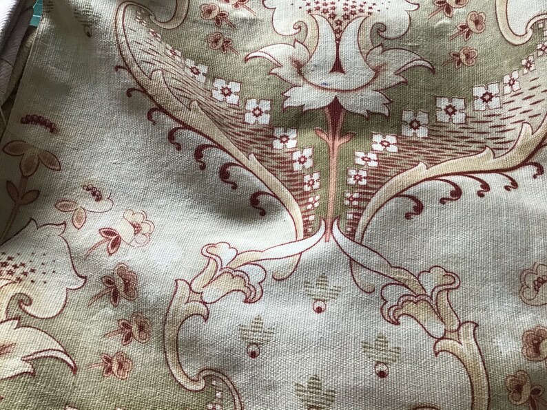 Antique Vintage French Fabrics Coordinated Bundle For Projects Art Nouveau Ticking