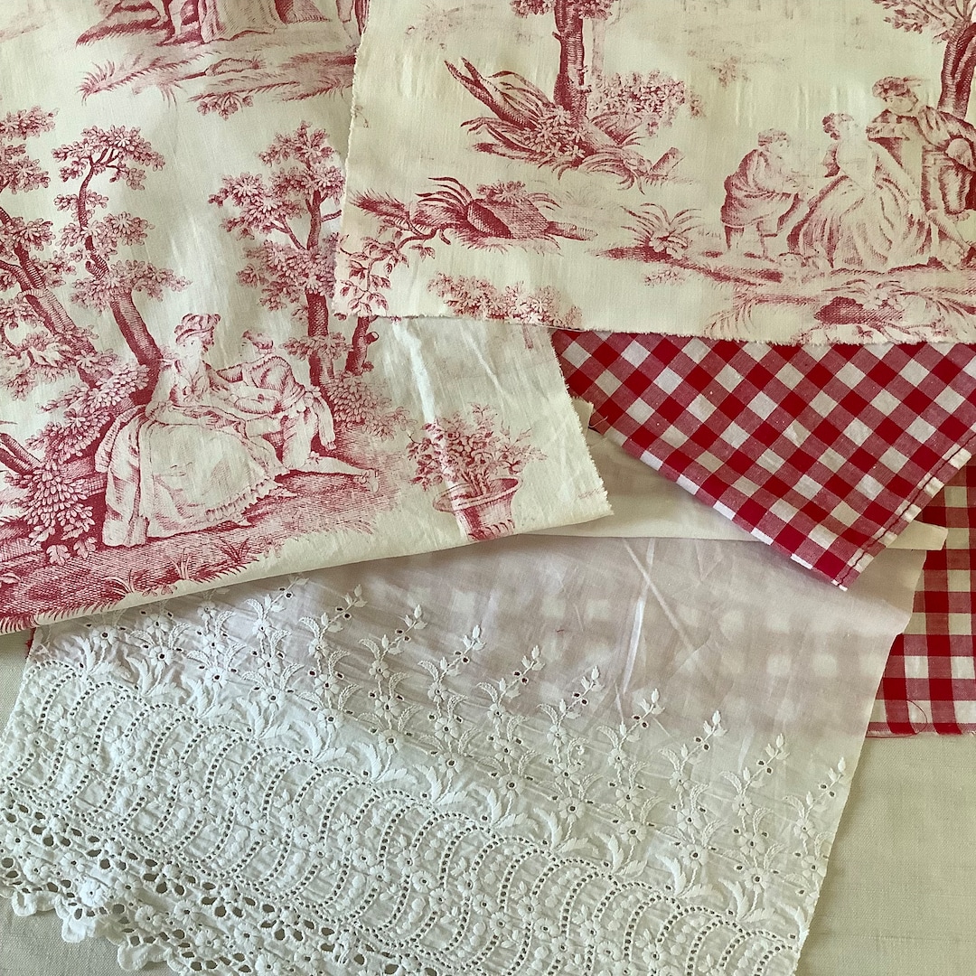 Französische Stoffpakete Antique Vintage Piece Pack für langsames Nähen