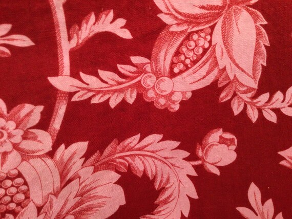 アンティーク フランス ファブリック プリント コットン 19 世紀様式化