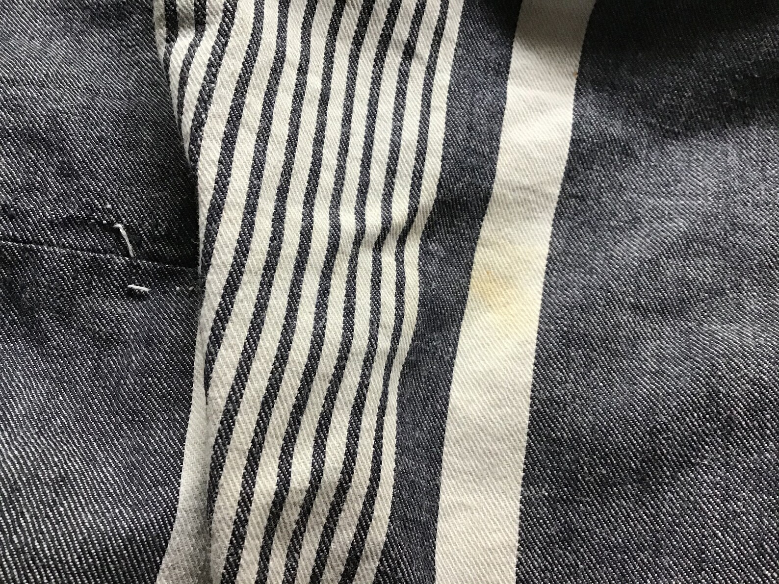 Antique / Vintage French Cotton Blue Stripe Ticking & Blue | Etsy