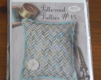 Patterned Pretties #15 by Jeannette Douglas Designs - includes flosses and wool felt