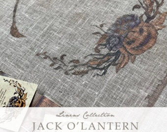 Jack-O-Lantern Linen (30 or 40 count) from The Primitive Hare