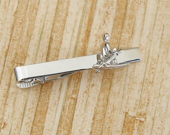 Ski Tie Clip Fermoir Bar Ski Snowboard Sports d’hiver X-Game Snow Skier Slalom