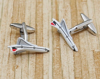 Space Shuttle Cufflinks Plane Nasa Gift Astronaut Moon Craft Orbital