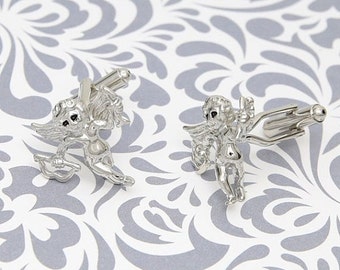 ON SALE Cupid Arrow Motif Love Romantic Cufflinks