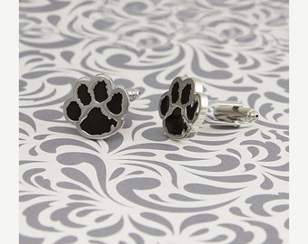 ON SALE Paw Black Animal Tiger Football  Bear Cub Cufflinks