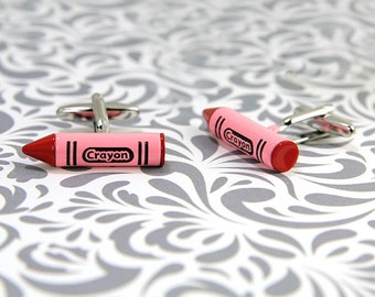 Red Crayon Cufflinks Artist Color