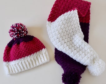 Hat and Scarf sets For Toddlers And Kids, Pom hats, Scarves With Poms, Boys Hat and Scarf, Girls Hat and Scarf, Ski Wear, Snow wear For Kids