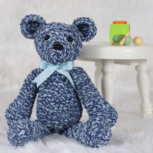 Stuffed Teddy Bear, Soft Crochet Toys, Baby Shower Gift, Toys For Kids, Rattle Toy, Kids Birthday Gift, Crochet Bear, Attachment Parenting