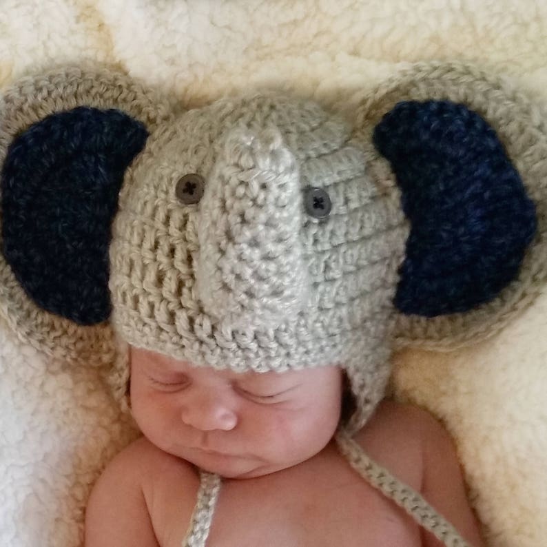 Elephant Hat Elephant Hat Baby Elephant Hat Newborn Etsy