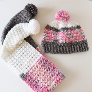 Hat and Scarf sets For Toddlers And Kids, Pom hats, Scarves With Poms, Boys Hat and Scarf, Girls Hat and Scarf, Ski Wear, Snow wear For Kids