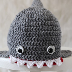 Shark Hat, Halloween Hoeden voor baby&#39;s, Shark Week, Shark Lovers Gift, Shark Party Hat, Shark Beanie, Gray Shark Beanie, Shark Birthday Party