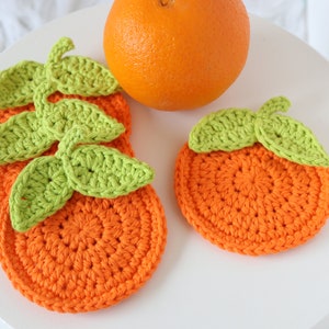 Citrus Coasters, Orange Shaped Coaster, Fruit Decorations For Kitchen, Housewarming Gift, Hostess Gift, Mug Coaster, Teachers Gift, Set 4-6