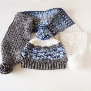 Hat and Scarf sets For Toddlers And Kids, Pom hats, Scarves With Poms, Boys Hat and Scarf, Girls Hat and Scarf, Ski Wear, Snow wear For Kids