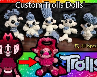 Trolls Custom Crochet Doll! - Dreamworks Trolls , Pop , Rock , Techno , Funk , Classica l, Country , Crochet , Custom , Doll