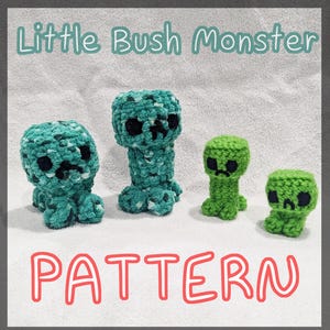 PATTERN (NO SEW) - Little Bush Monster - crochet pattern