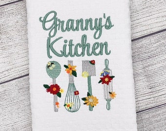 Embroidered Granny's Kitchen Towel \ Mother's Day Gift