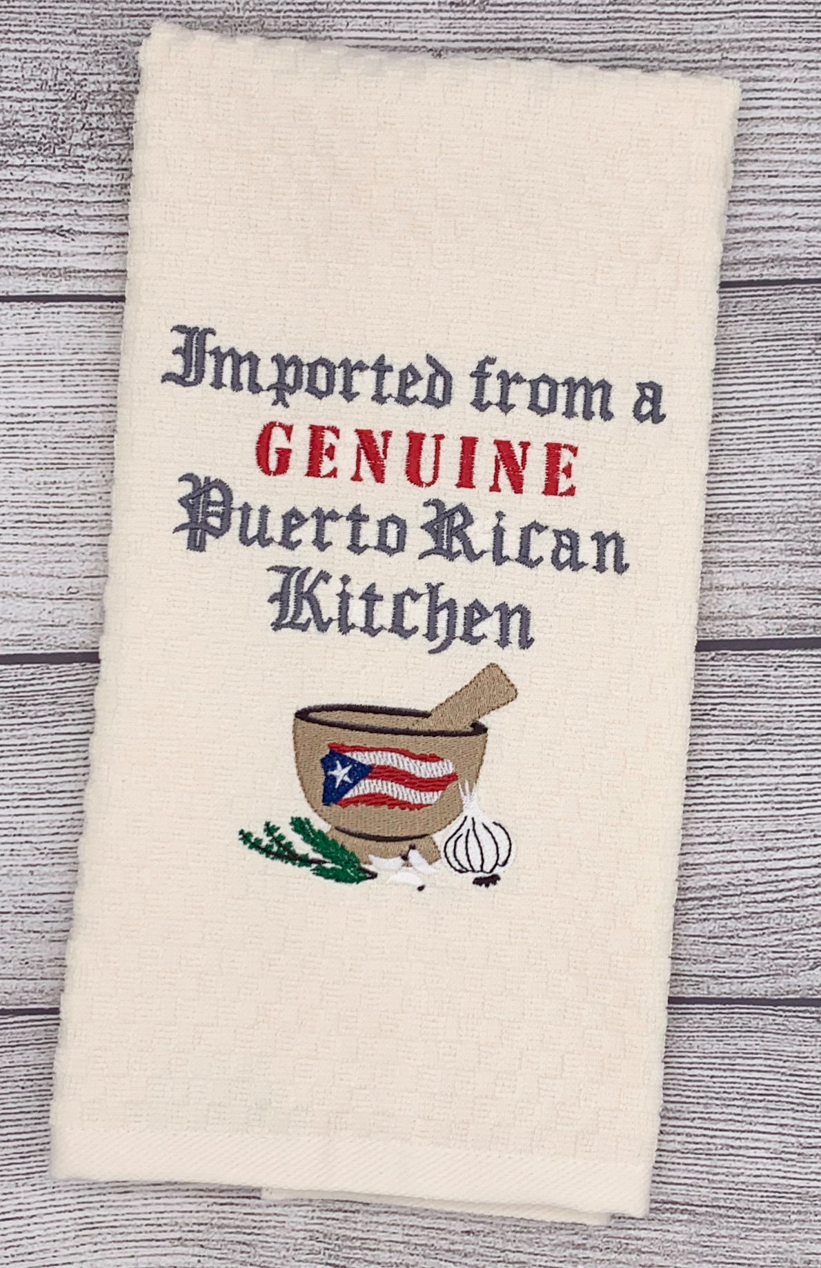 Linge de cuisine portoricain décoratif | Torchon espagnol | Cadeau fête des mères