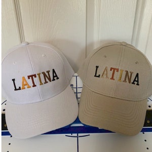 Embroidered Latina Ladies Baseball Cap | Latina Hat | Latina Gift (Choose Beige or White Hat)