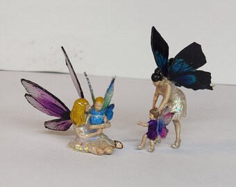 Mother and child  fairy garden miniatures. Baby fairy. Terrarium fairy. Mom with baby fairy. Minature figurines