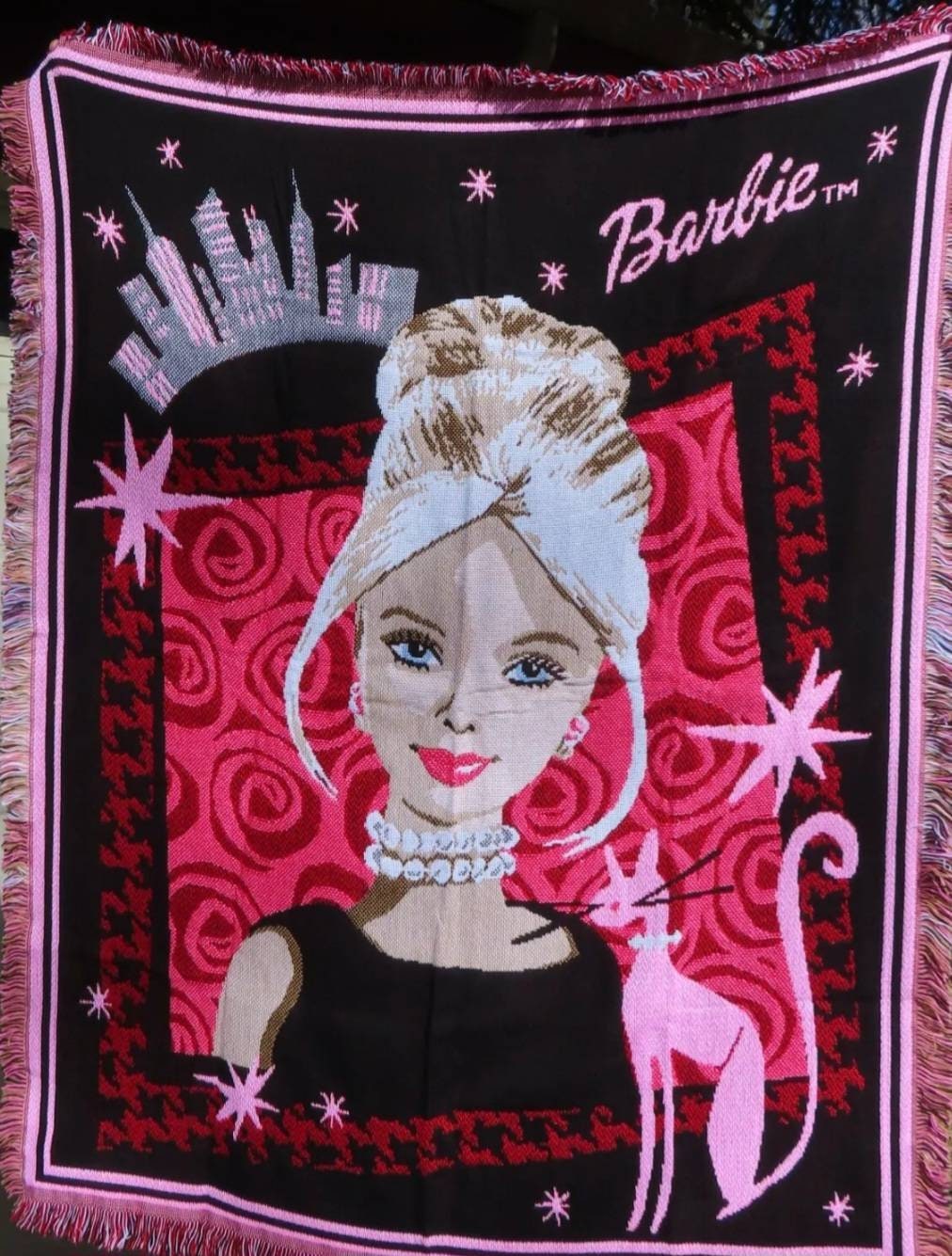 Barbie Swingin Nostalgia Tapestry Throw Blanket Northwest Company 48 x 60  READ