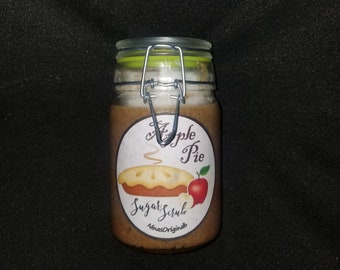 Apple pie sugar scrub. 9 ounces.  .exfoliating organic sugar scrub smells just like apple pie