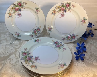Lot De 4 Assiettes à Dessert Seymour Mann Water Color By Eda - Décor Chrysanthème