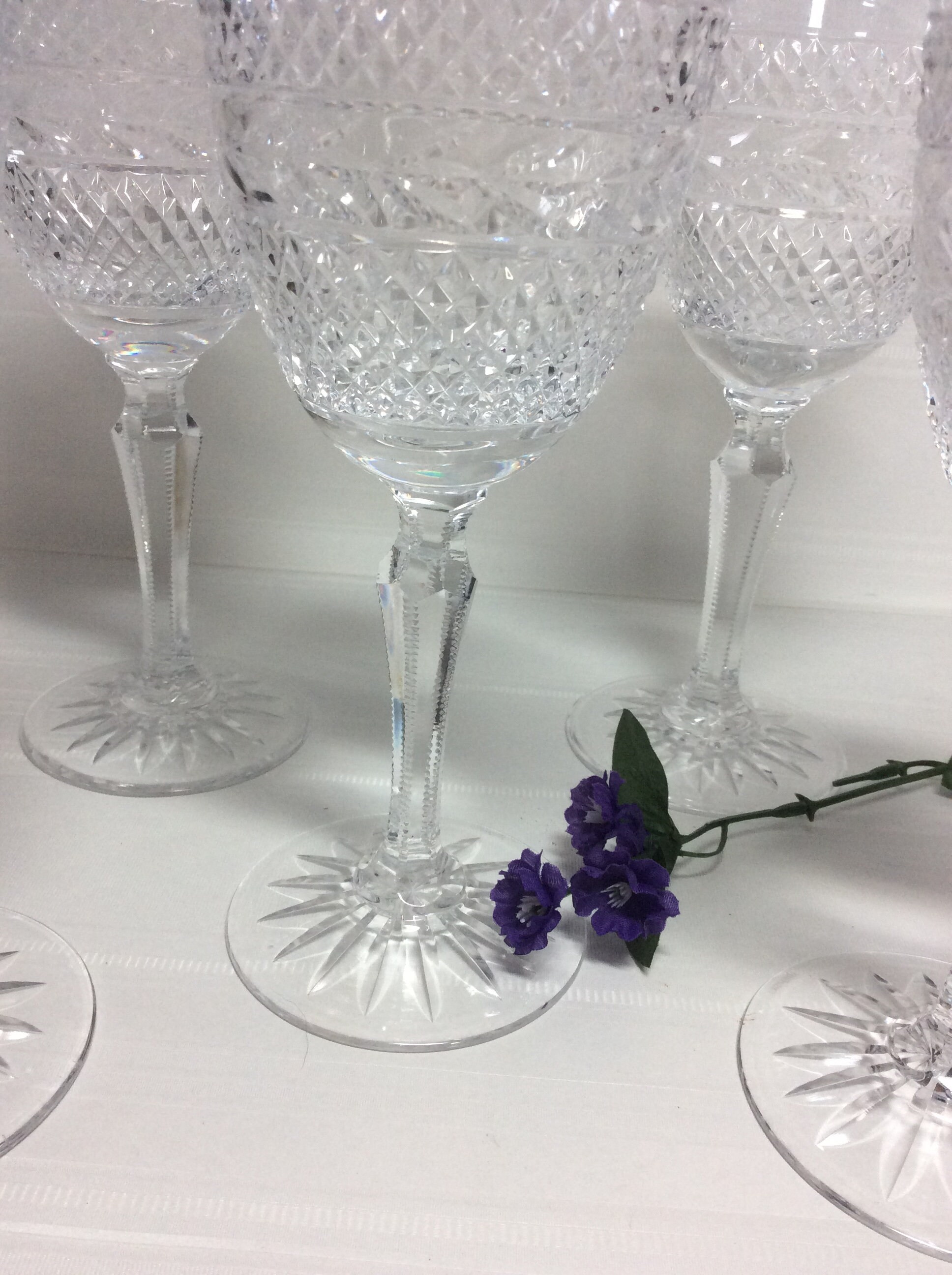 Rogaska Crystal 5 Stem Goblet Wine Water Beverage Glasses Etsy