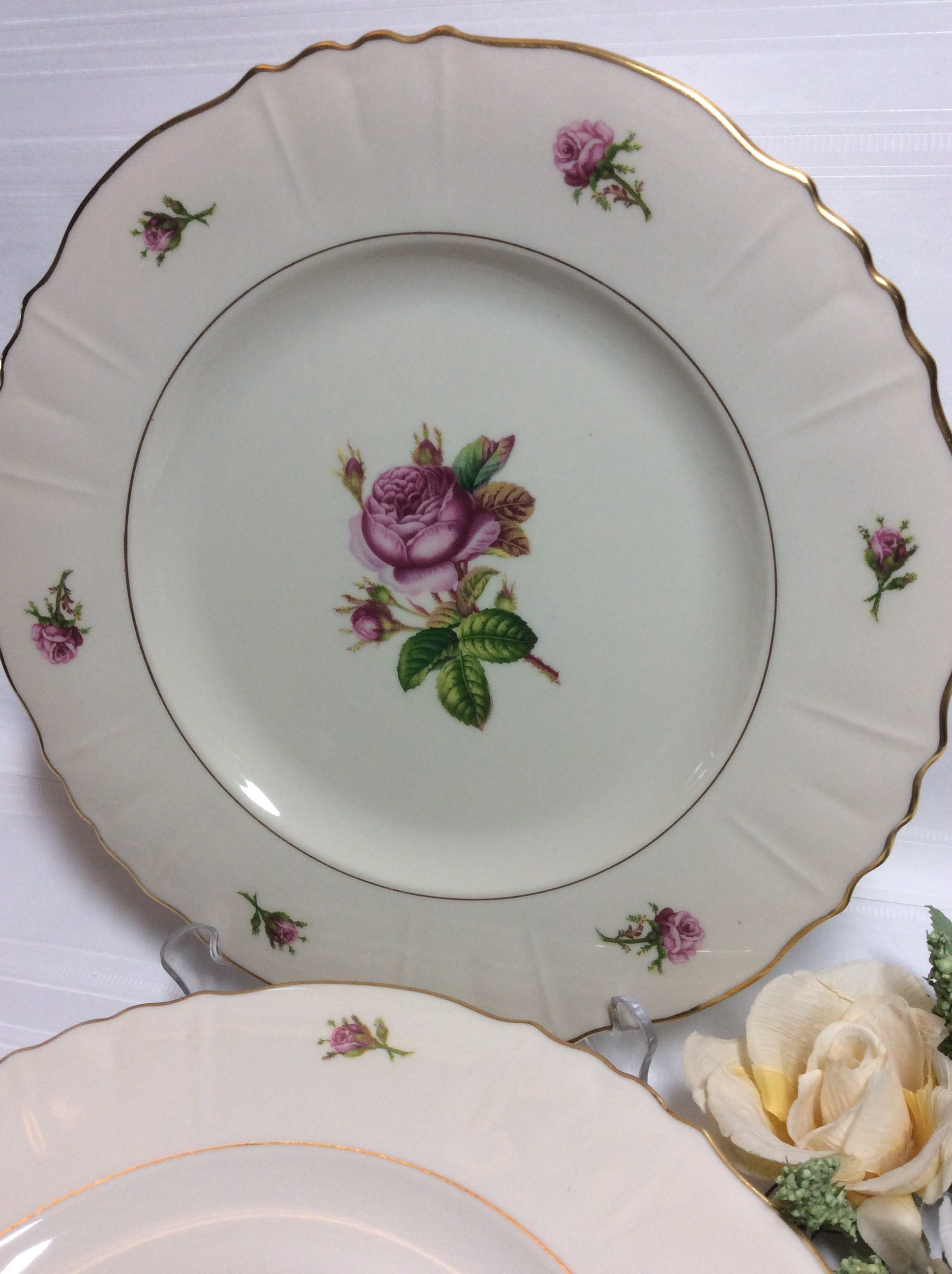 Syracuse China Federal Shape VICTORIA Rose Pattern 10 Dinner Etsy