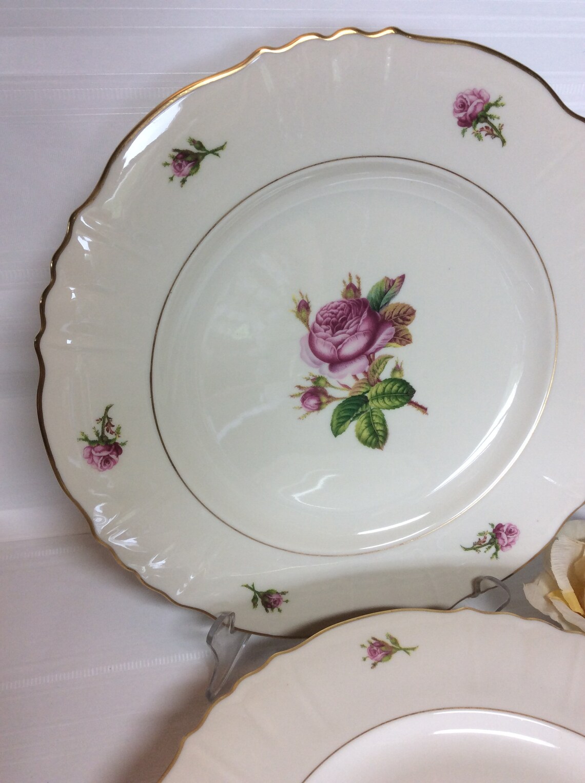 Syracuse China Federal Shape VICTORIA Rose Pattern 10 Dinner Etsy