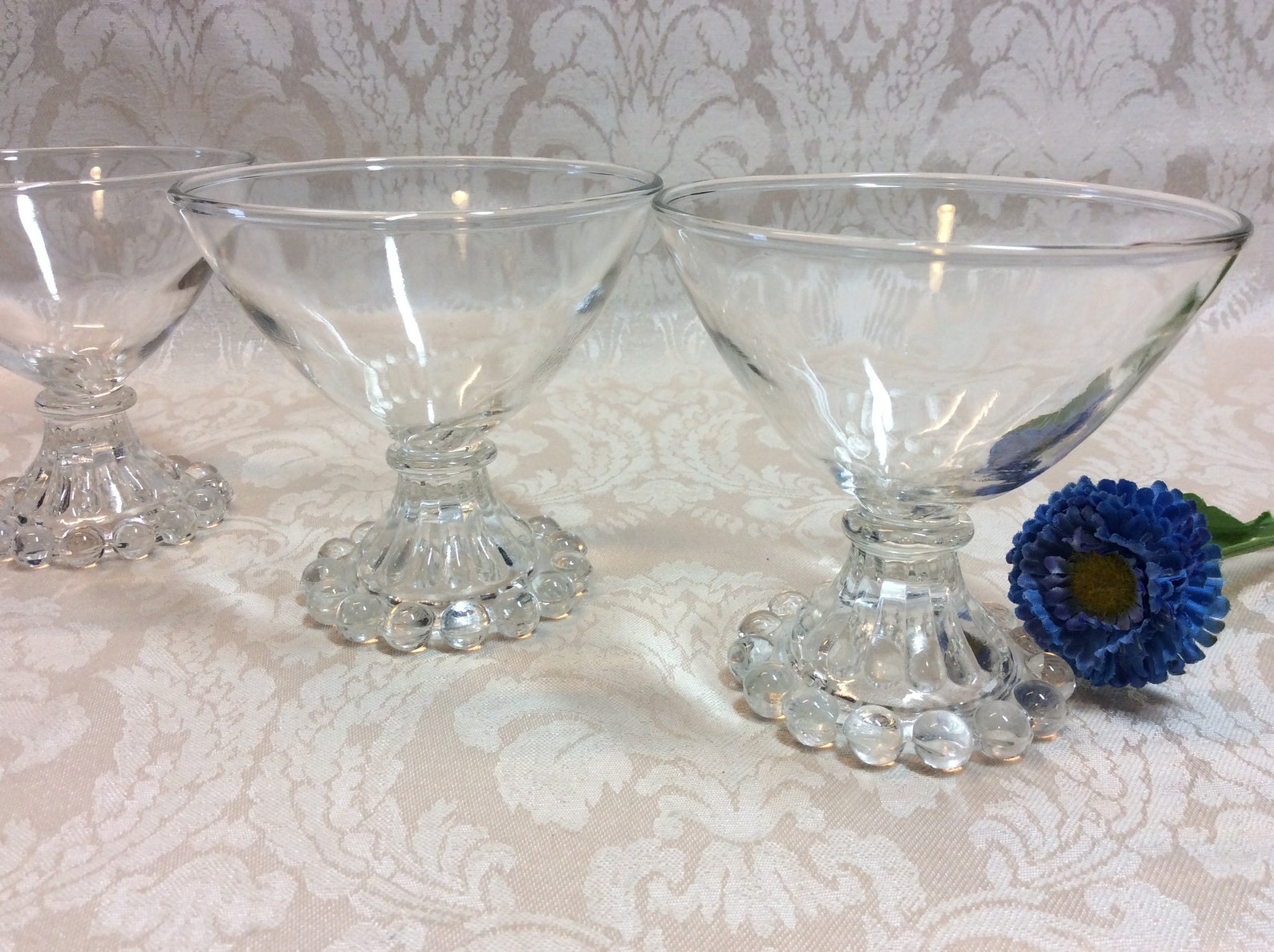 Set of 4 Imperial Glass Candlewick Champagne Sherbet Glass Etsy