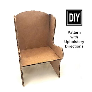 Dollhouse Chair Cardboard DIY PDF Pattern by Gwynne Ross image 5