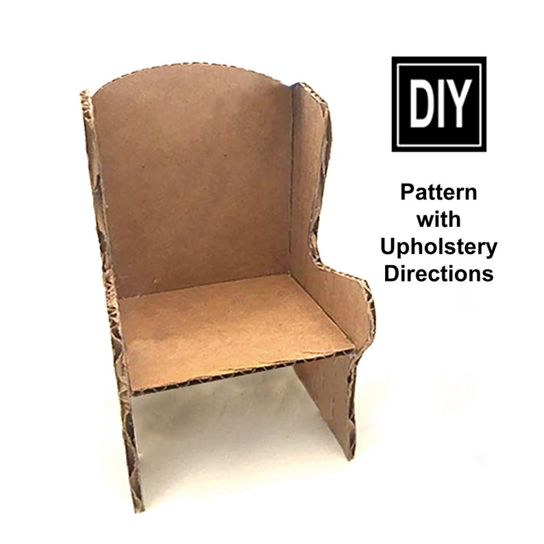 Dollhouse Chair Cardboard DIY PDF Pattern by Gwynne Ross image 5