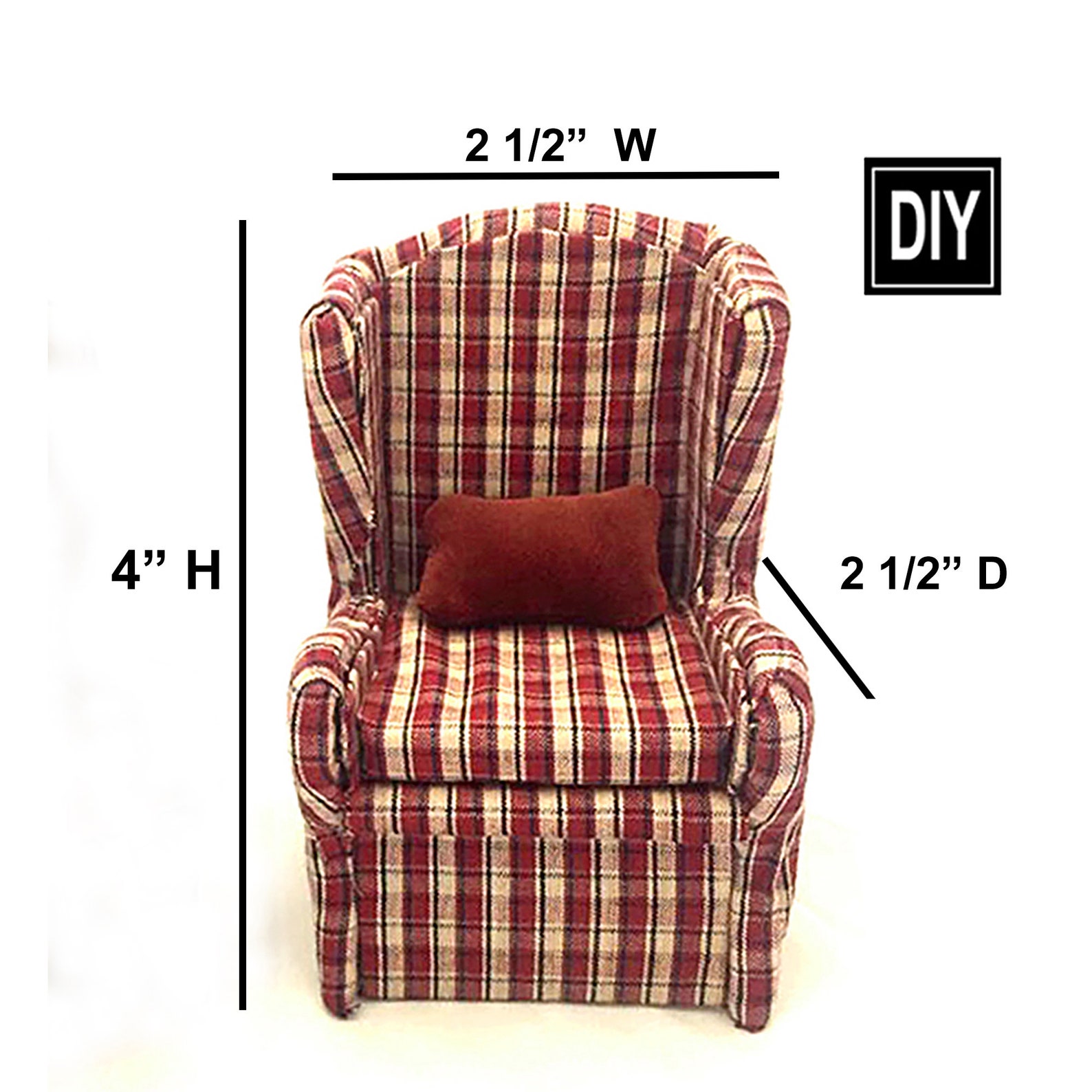 Dollhouse Chair Cardboard DIY PDF Pattern by Gwynne Ross Etsy UK