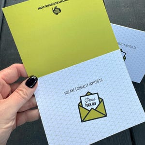 Funny Please F*ck Off Note Cards: Sarcastic Greeting Cards with Kraft Envelope